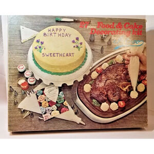 Ateco 1950/1960 Fancy Decorating Set Cake Pastry In Box + Instructions READ